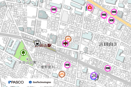地図：ふたばクラブ浜田山駅前保育園