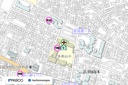 地図：浜田山小学校
