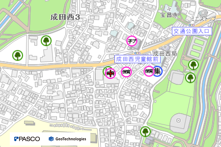 地図：成田西子供園