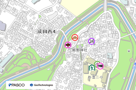 地図：成田コスモ保育園