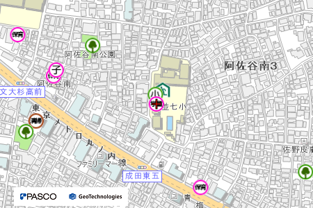 地図：杉七学童クラブ