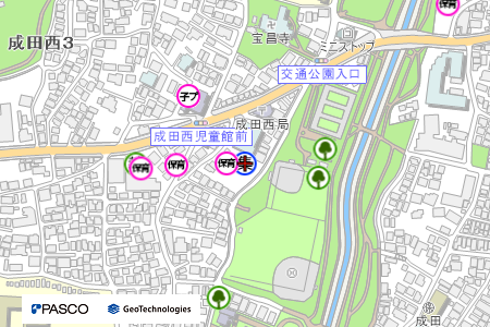 地図：コミュニティふらっと成田