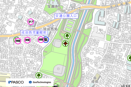地図：都立善福寺川緑地