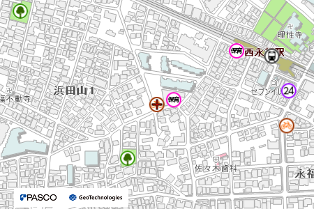 地図：西永福南第二自転車駐車場