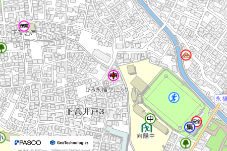 地図：レイモンド下高井戸保育園