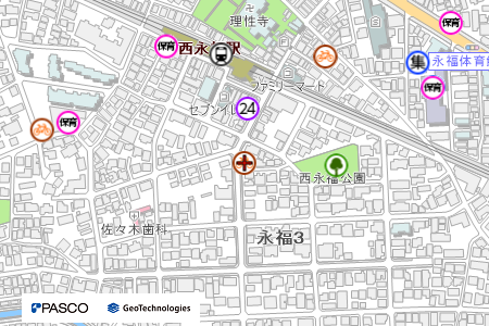 地図：西永福南第一自転車駐車場