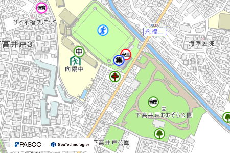 地図：下高井戸児童遊園