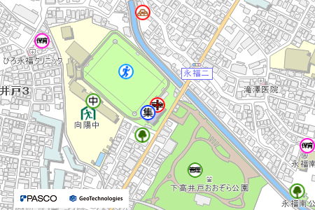 地図：下高井戸巡回安全パトロールステーション
