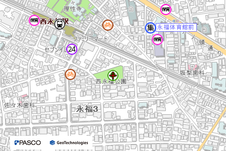 地図：西永福公園