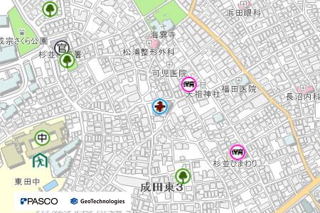 地図：成田図書館