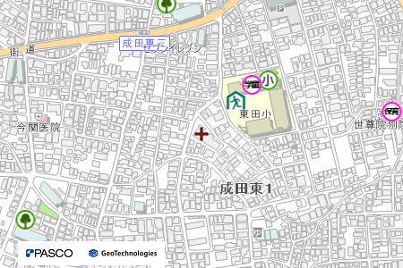 地図：成田東みどりの里