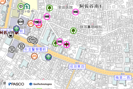 地図：京進のほいくえんビーフェア阿佐谷南