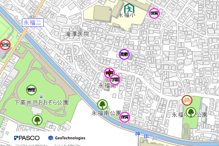 地図：永福南保育園