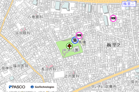 地図：梅里中央公園