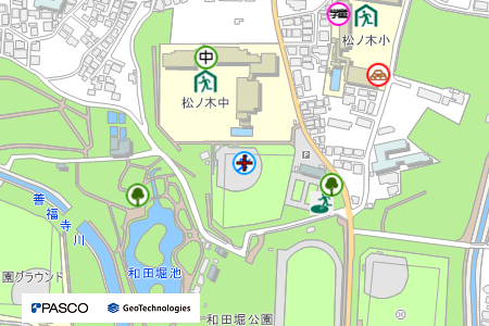 地図：松ノ木運動場