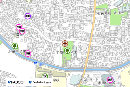 地図：永福自転車集積所