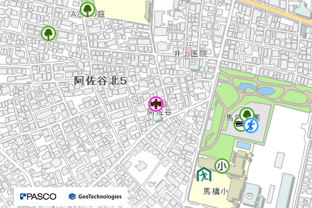 地図：阿佐谷幼稚園