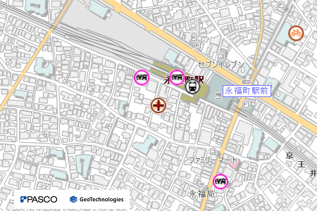 地図：永福町南自転車駐車場
