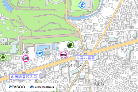 地図：大宮の杜緑地