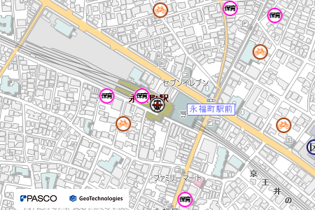 地図：京王井の頭線永福町駅