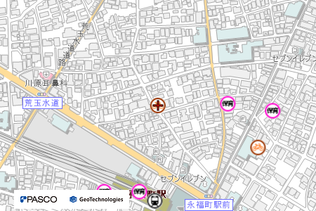 地図：永福町北第一自転車駐車場