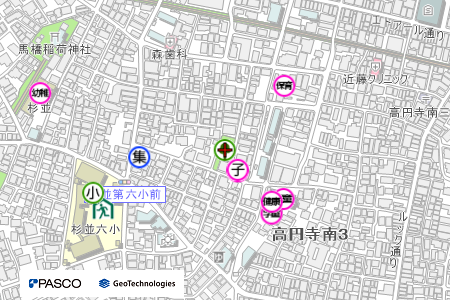 地図：高円寺南公園