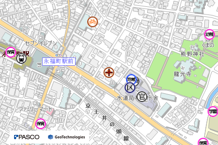地図：永福町北第三自転車駐車場