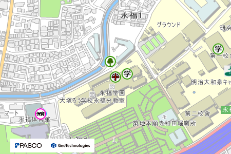 地図：都立大塚ろう学校　永福分教室