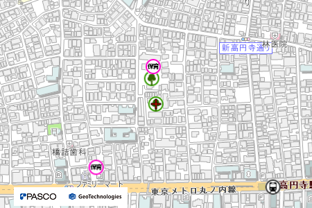 地図：新高円寺公園