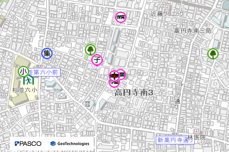 地図：高円寺保健センター