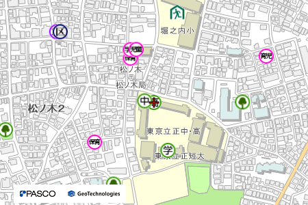 地図：東京立正高等学校