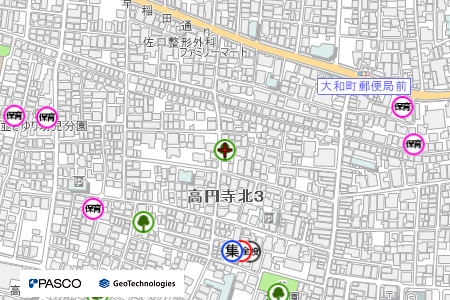 地図：高円寺北三丁目公園