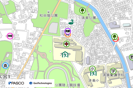 地図：大宮中学校