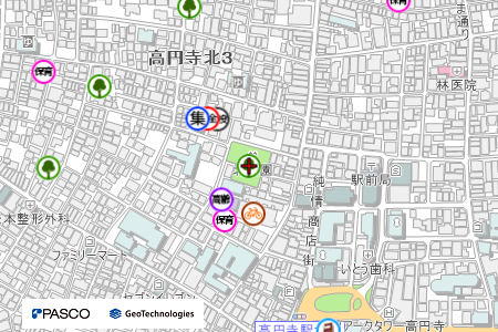 地図：高円寺北公園