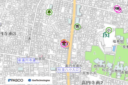 地図：高円寺障害者交流館