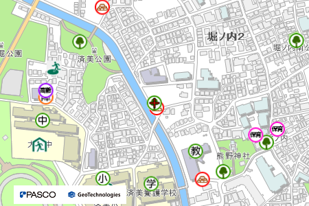 地図：熊野橋児童遊園