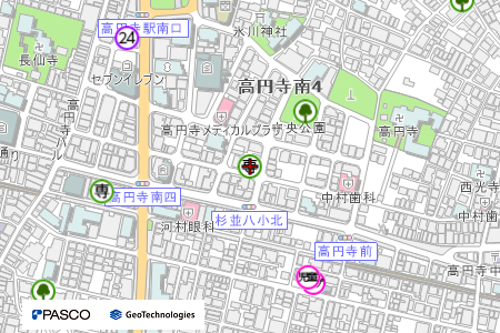 地図：東京ITプログラミング＆会計専門学校杉並校