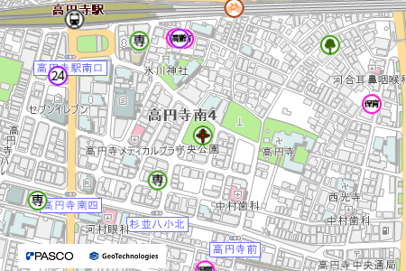 地図：高円寺中央公園