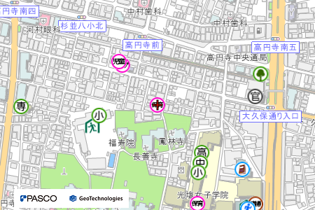 地図：マミー高円寺保育園