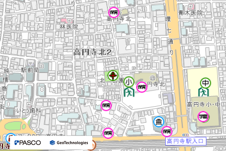 地図：高円寺北二公園