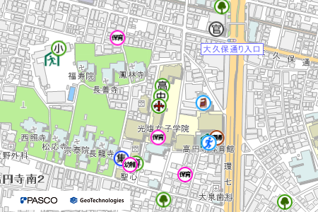 地図：光塩女子学院初等科