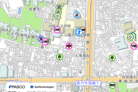 地図：ウィズブック保育園東高円寺