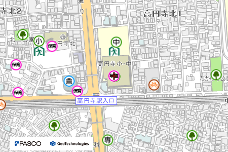 地図：高円寺学園学童クラブ