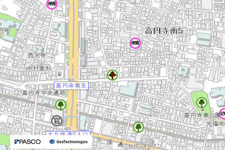 地図：高円寺谷中緑地