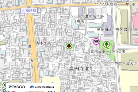地図：高円寺北一児童遊園