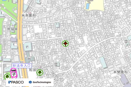 地図：帝釈天北広場緑地
