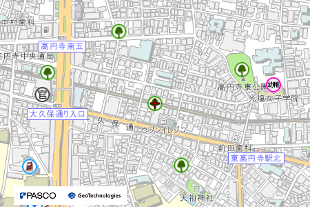 地図：桃園川緑道