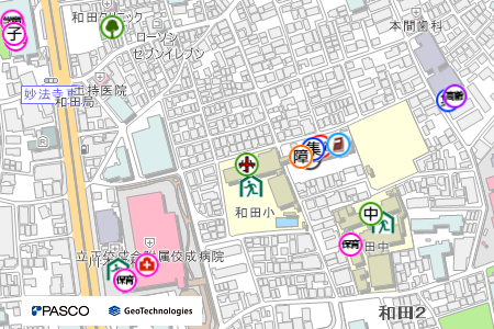 地図：和田小学校