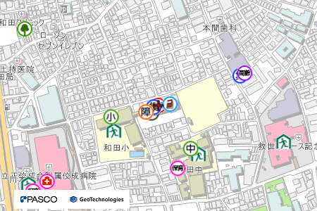 地図：和田巡回安全パトロールステーション