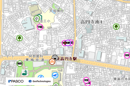 地図：高円寺東児童館